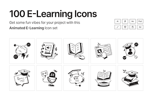 Animated E Learning Icons