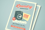 Retro Laundry Services Flyer, a Flyer Template by Guuver (Thumbnail 2 of 3)