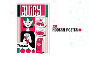 Modern Poster - Tomato, a Food Illustration by linhnguyen124 (Thumbnail 2 of 7)