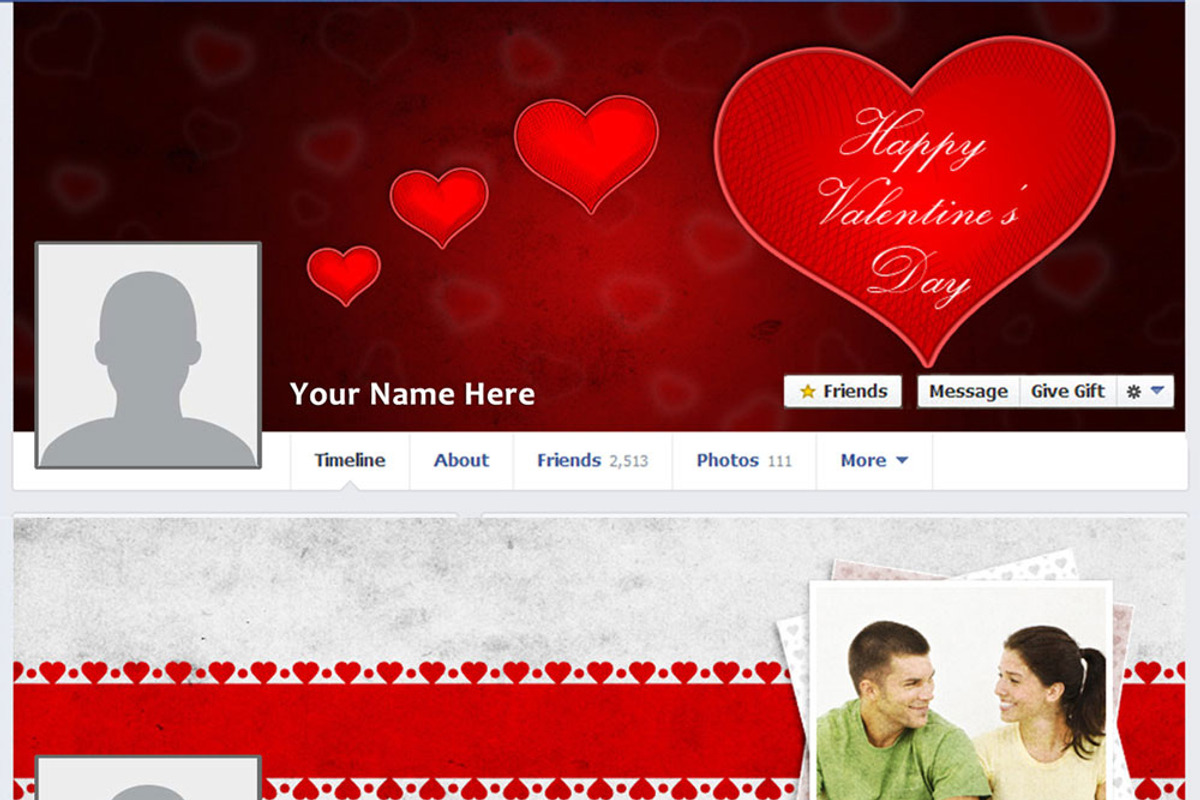 Valentine's day facebook timeline, a Templates & Theme by DesignThor