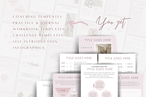 Pink Coaching Template Kit Canva