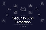 Security and Protection Icon Set, an Outline Icon by Prosymbols (Thumbnail 1 of 7)