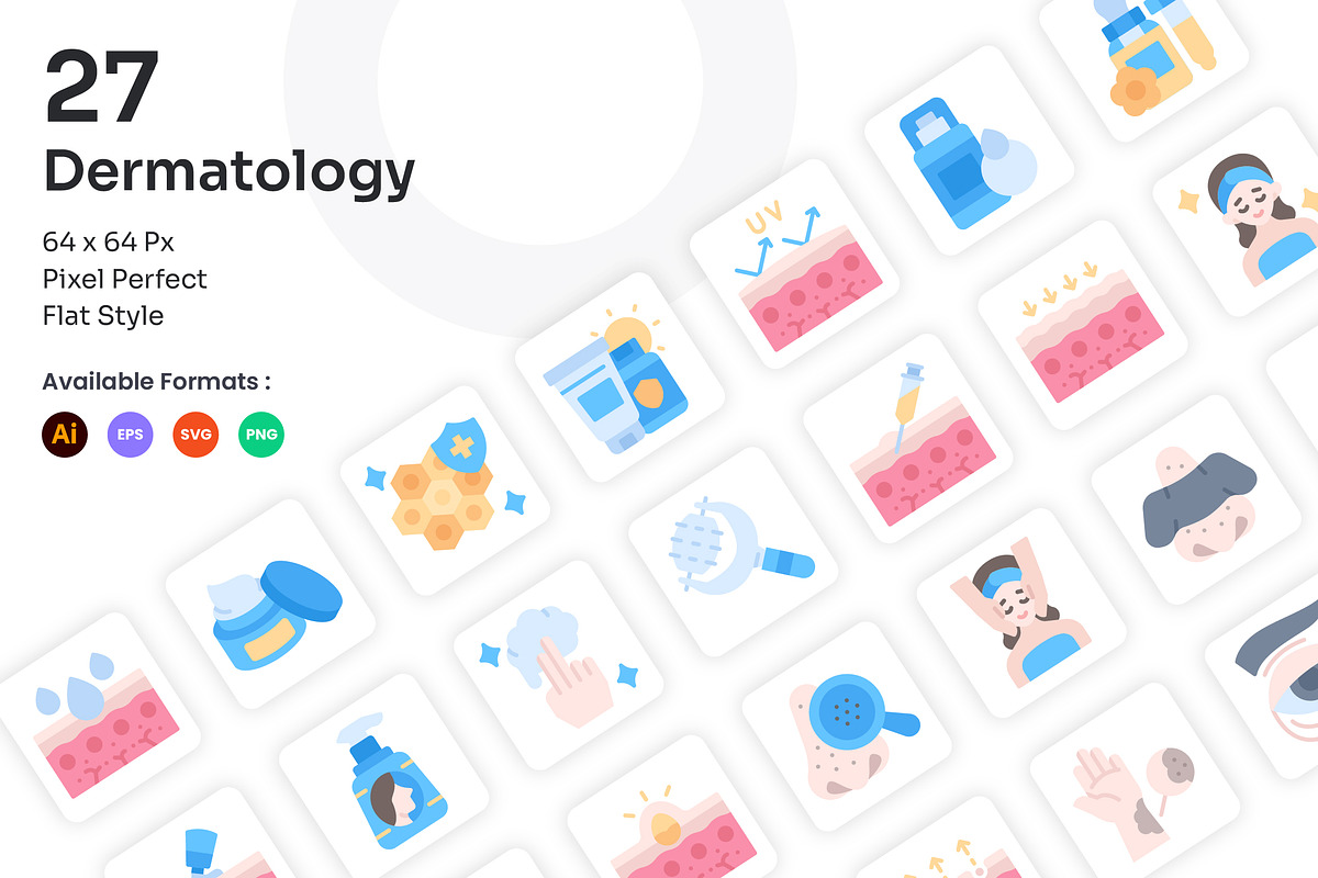 Dermatology Icons Set - Flat, an Icon by Kmg Design (Photo 1 of 2)