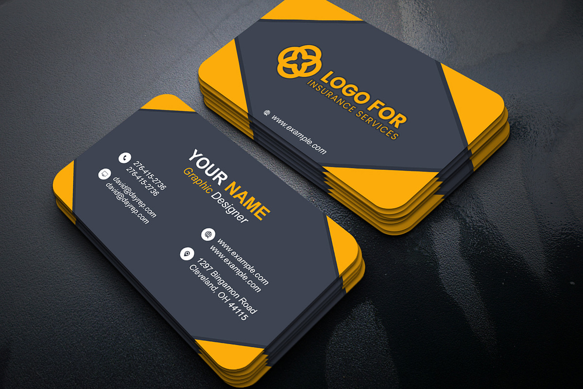 Agency Business Card PSD Template