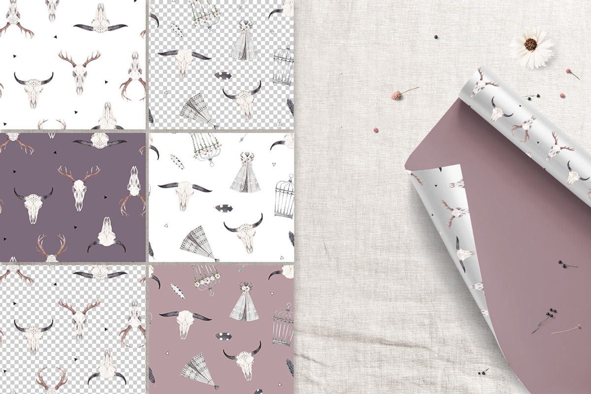 BOHO PATTERNS, a Pattern Graphic by Natali Smolova (Photo 2 of 8)