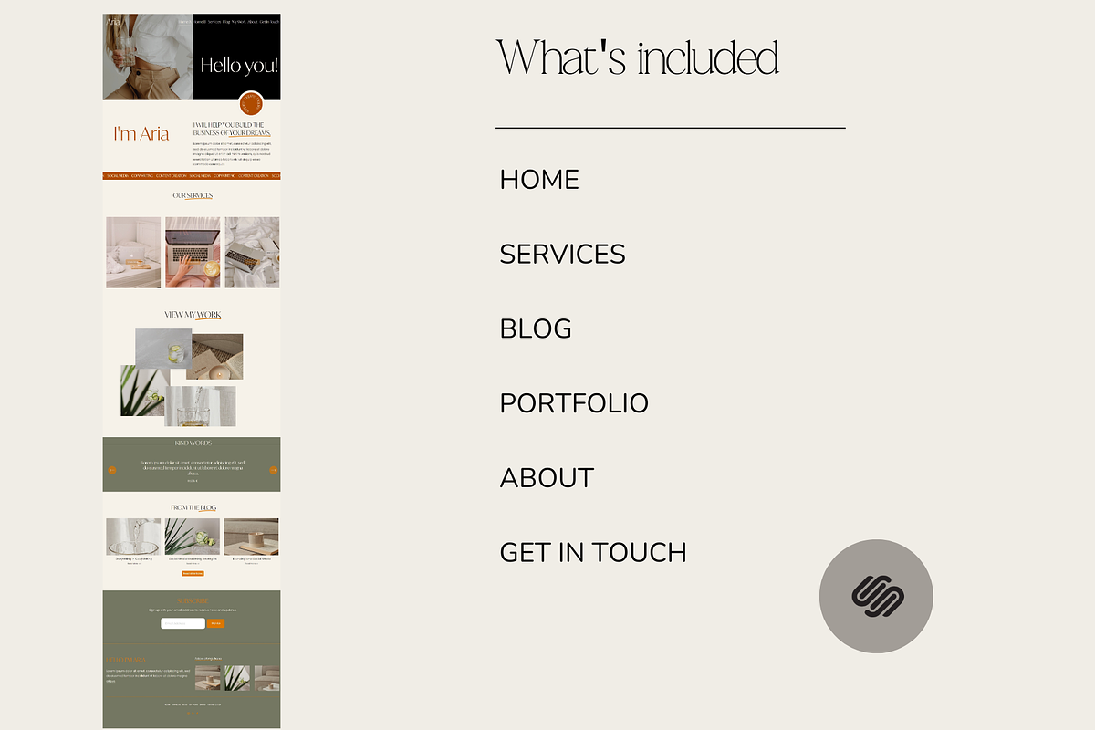 Aria Squarespace 7.1 Template, a Squarespace Template by Beliveart (Photo 4 of 4)