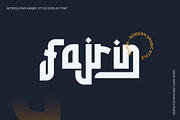 Fajrin – Modern Arabic Display Font, a Sans Serif Font by Brand Earth (Thumbnail 1 of 6)