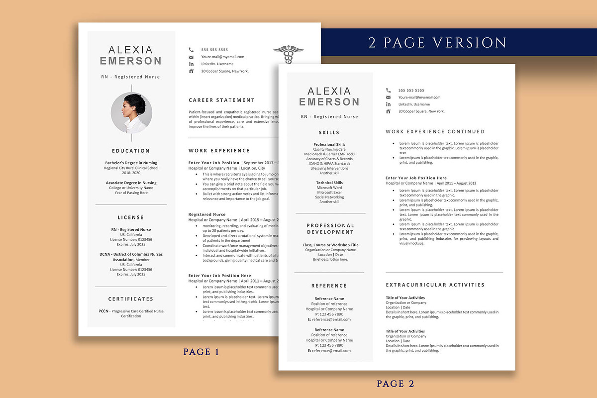 RN Resume Template Nurse, a Resume Template by VictoriousVita (Photo 3 of 8)