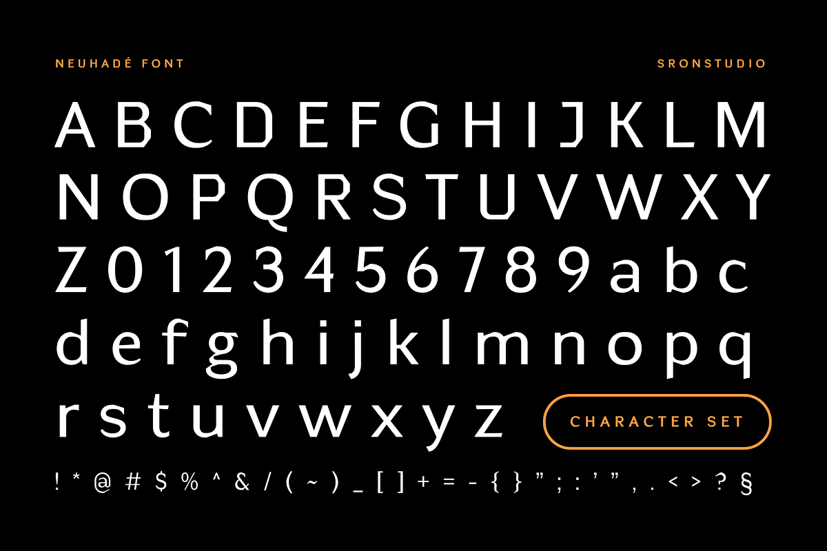 Neuhade - Modern Logo Font, a Sans Serif Font by Sronstudio (Photo 14 of 14)