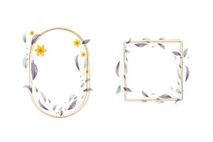 Watercolor frames with delicate, an Illustration by okskukuruza