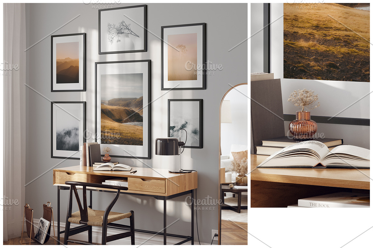 Frame & Wall Mockup Bundle - Sunny, a Print Template by Yuri-U (Photo 8 of 13)