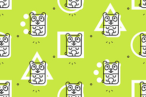 Seamless Pattern With Pandas