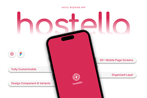 Hostella - Hotel Booking App UI Kit, an UI Kit Template by restiyathena
