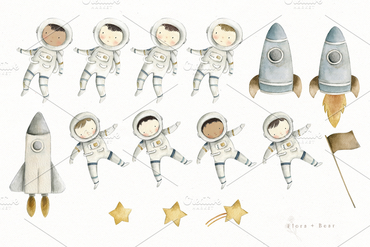 Space Astronauts, a Person Illustration by Flora+Bear (Photo 2 of 7)