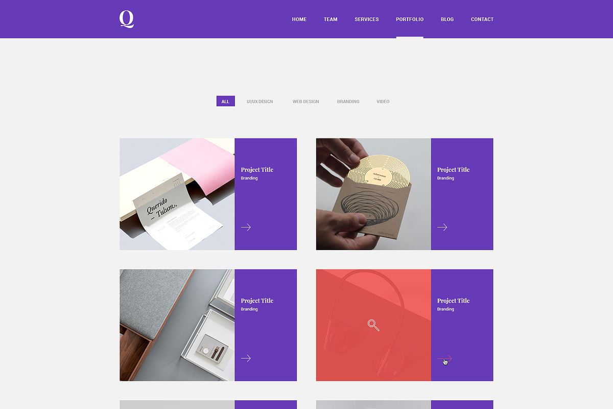 Quest - Portfolio PSD Template, a Websites & App Template by bigpsfan's SHOP (Photo 2 of 7)