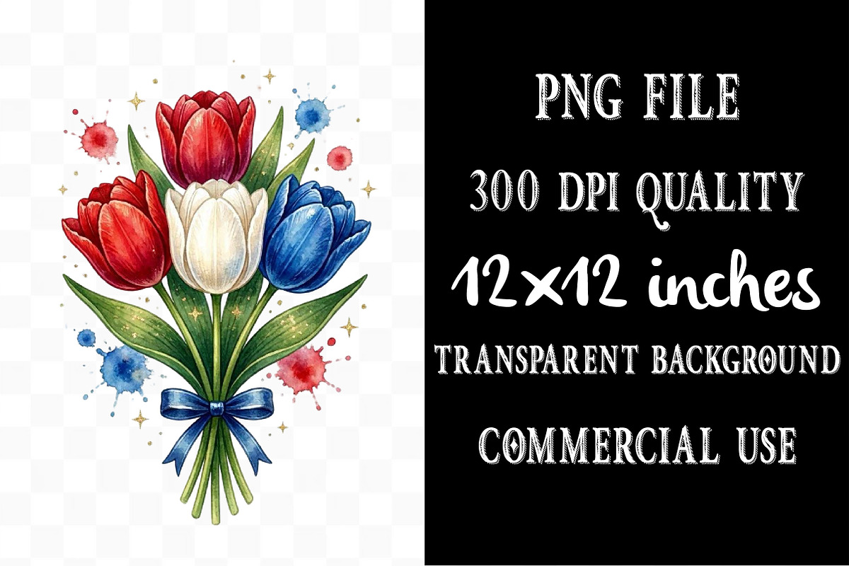 4th of July Flowers Clipart, a Seasonal Illustration by Designking (Photo 4 of 5)