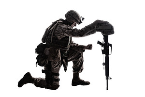 Kneeling stock photo containing studio and shoot, a Person Photo by Getmilitaryphotos