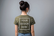 T-Shirt Mockup - Olive Edition, a Shirt Mockup by ForhadGFX (Thumbnail 10 of 12)