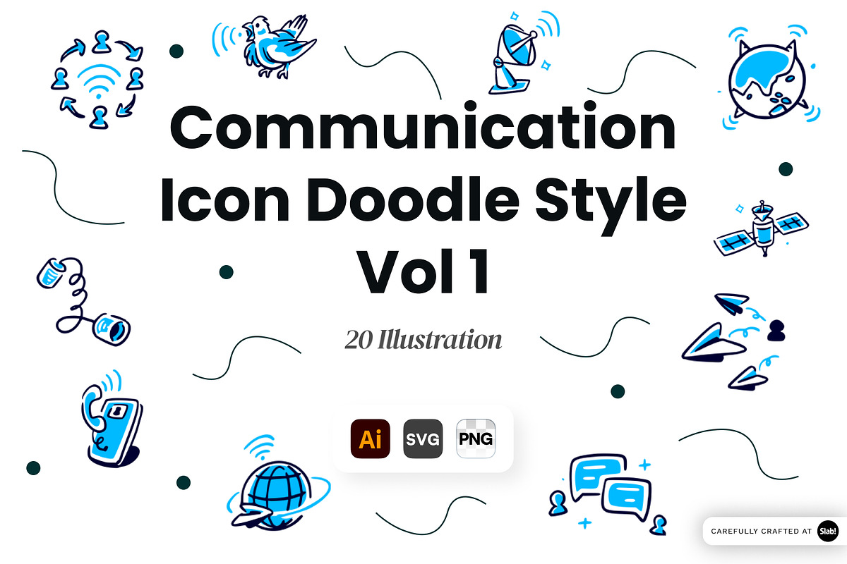Communication Icon Doodle Vol 1, an Object Graphic by SLAB! Design (Photo 1 of 3)
