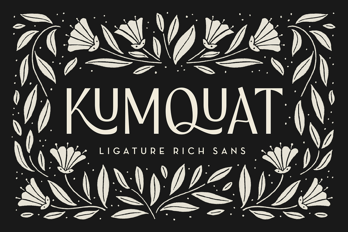 Kumquat Ligature Sans, a Sans Serif Font by Rachel Kick (Photo 1 of 14)