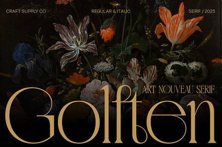 Golften – Art Noveau Serif, a Serif Font by Craft Supply Co.