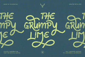 Grumpy Lime - Playful Ligature Font