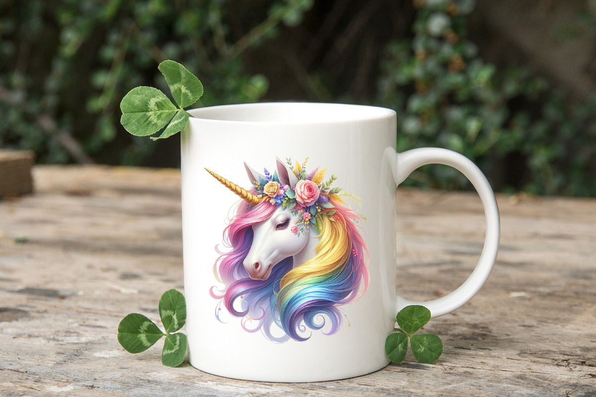Rainbow Unicorn Clipart, an Illustration by RobertsArt (Photo 7 of 7)