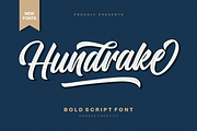 Hundrake Bold Script Font, a Script Font by Namara Creative Studio (Thumbnail 1 of 11)