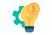 Light Bulb Flat Icon, a Duotone Icon by Pexelpy (Thumbnail 1 of 2)
