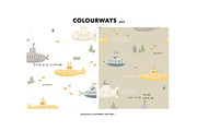 Submarine marine deep water pattern, a Pattern Graphic by Milatoo (Thumbnail 4 of 4)