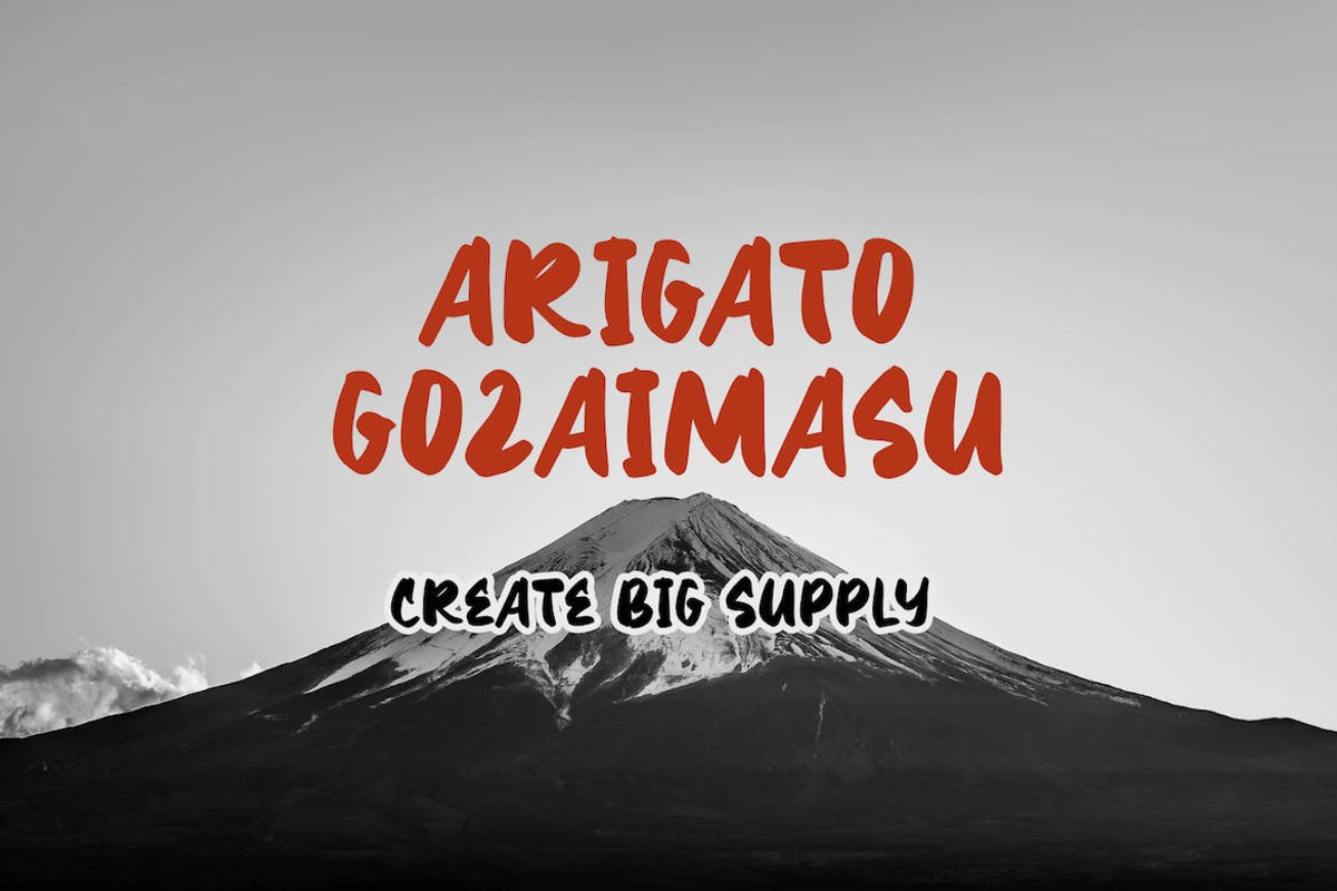 Meishu - Japanese Brush Font, a Sans Serif Font by CreateBigSupply (Photo 2 of 10)