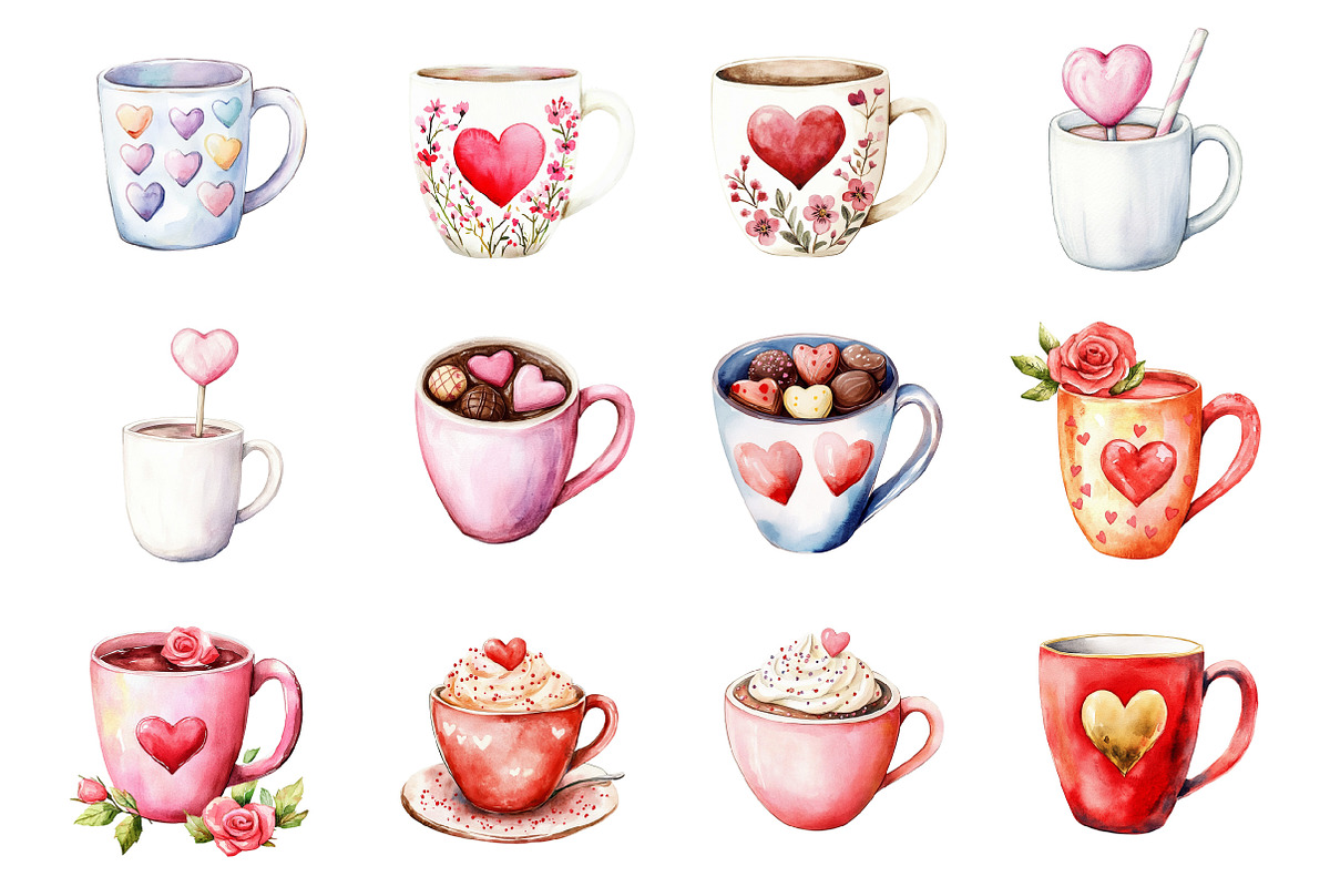 Valentine's Day Mug Clipart, an Illustration by Design Market (Photo 3 of 3)