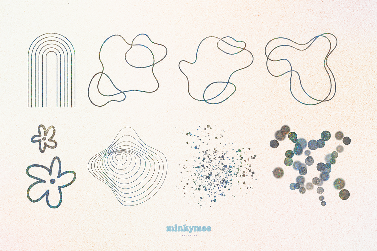 Glitter Elements & Watercolor Shapes, a Texture Illustration by Minky Moo Creations (Photo 8 of 15)
