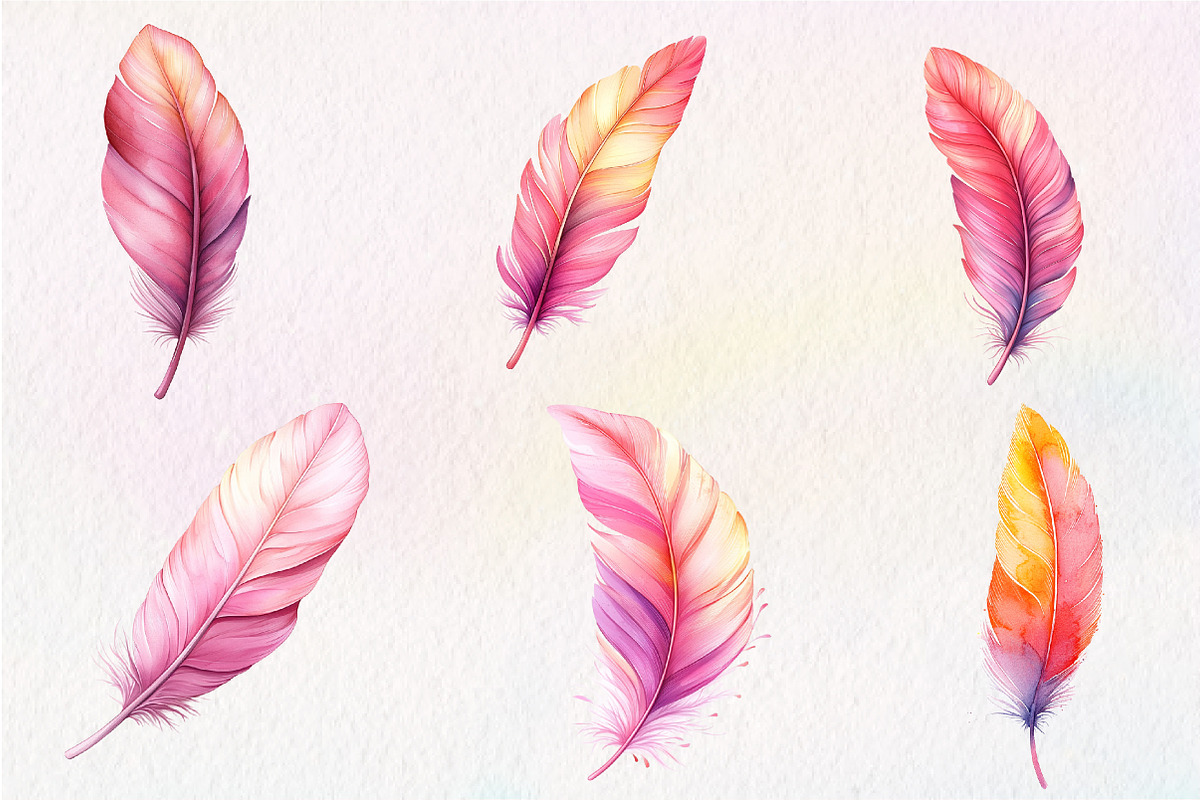 Feathers of Style, Flamingo Feathers, an Illustration by CreationArt (Photo 3 of 5)