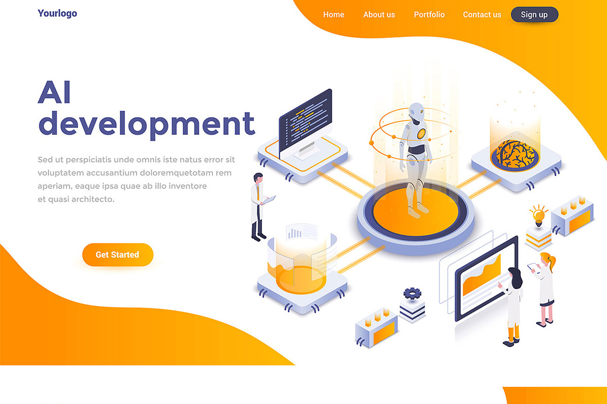 Modern flat design isometric graphic, a Templates & Theme by Creative Graphics (Photo 12 of 12)