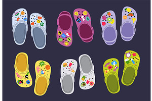 Beach shoes. Crocs fashioned funny, an Object Illustration by Onyx