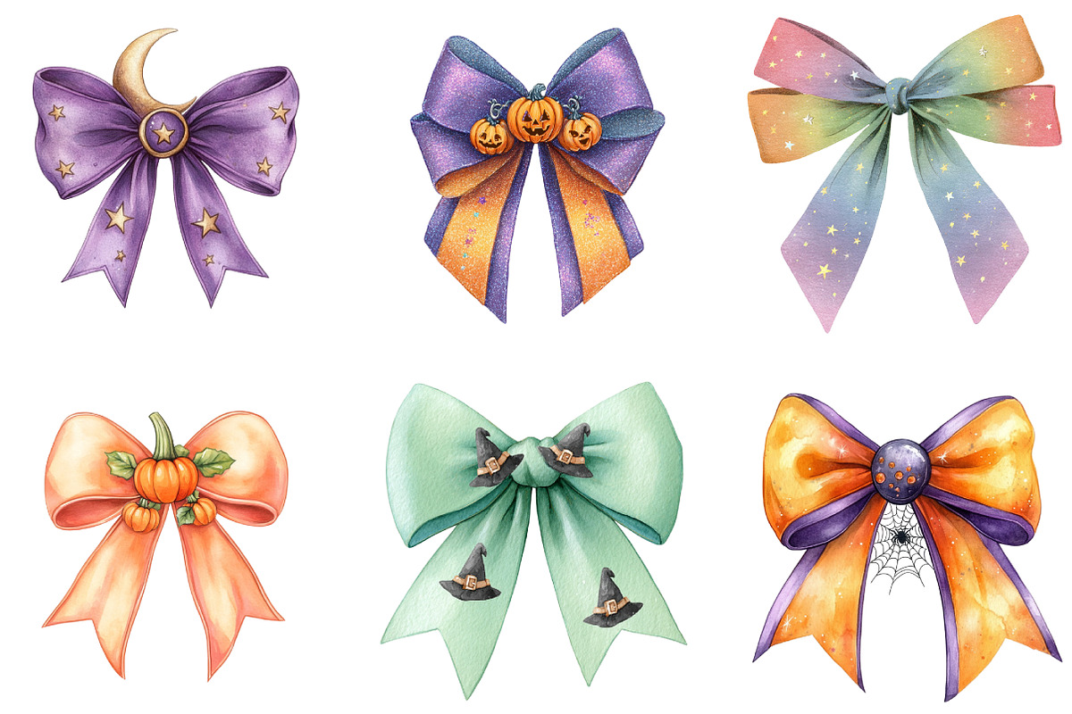 Halloween Coquette Bow Clipart Bundl, an Illustration by DreamArtGraphic (Photo 2 of 5)