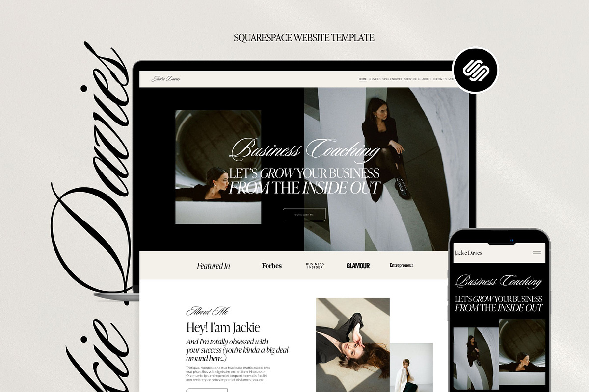 Squarespace Website Template coach, a Squarespace Template by Presentibox (Photo 1 of 10)