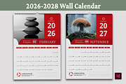Wall Calendar 2026-2028, a Stationery Template by Design Zone (Thumbnail 1 of 7)