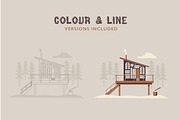 Treehouse Cabin, an Illustration by the cabin supply co (Thumbnail 2 of 3)
