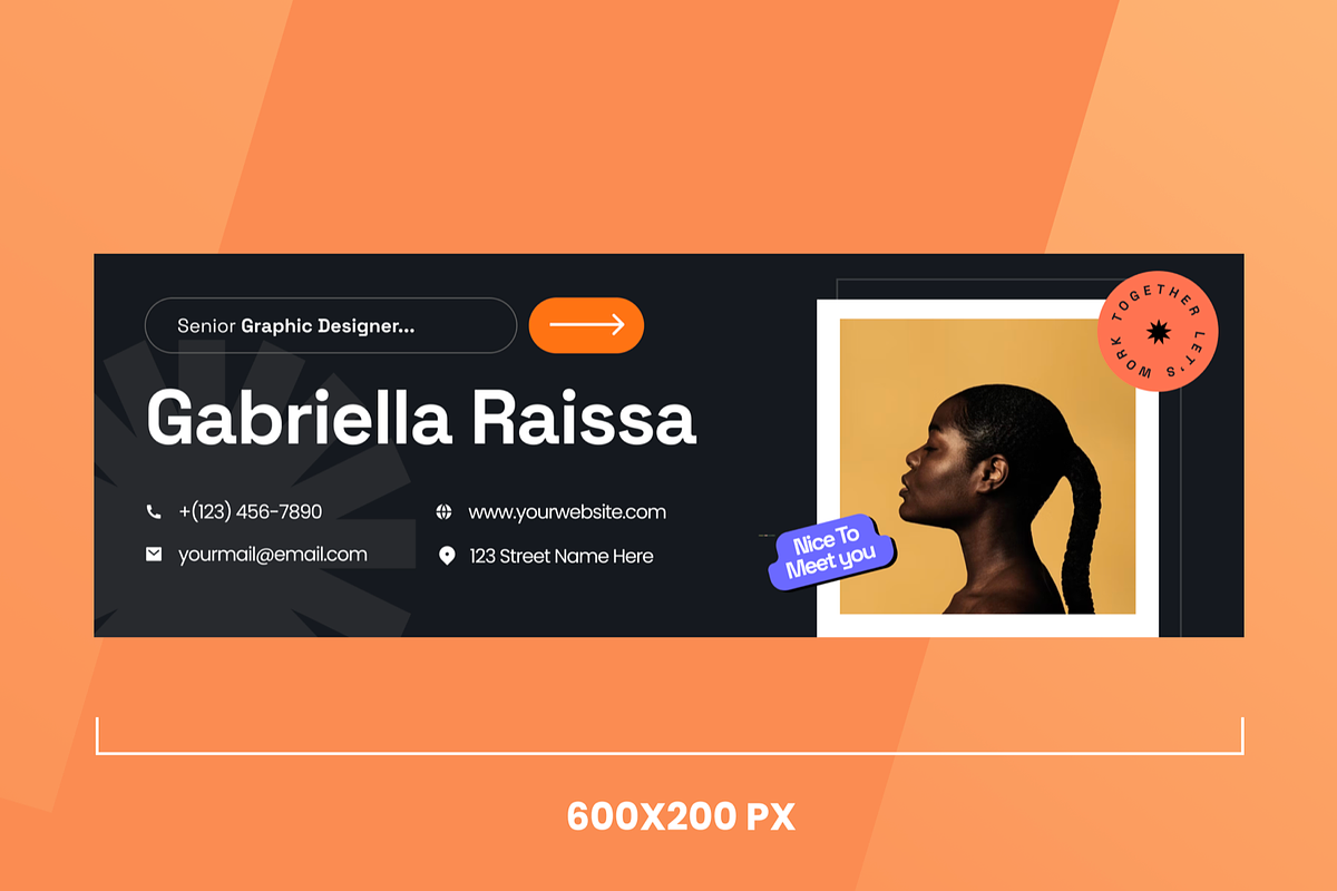 Bold Modern Minimal Email Signature, an UI Kit Template by SquidPixey (Photo 2 of 4)