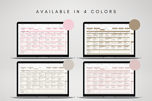 Monthly Planner & Calendar Excel