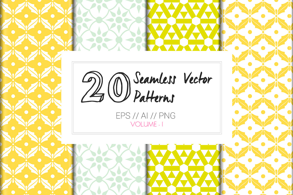 Seamless Vector Geometric Patterns, an Object Graphic by TSTUDIO (Photo 3 of 8)