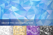 5 geometric crystal backgrounds, a Pattern Graphic by Olga Proz (Thumbnail 1 of 4)