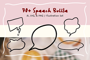 70+ Speech Bubble Illustrations Set, a Decorative Illustration by The Journey Atelier