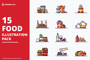 Food collection vector illustration, a Duotone Icon by Creastale (Thumbnail 1 of 8)
