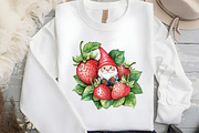 Watercolor Summer Gnome Clipart, an Illustration by DreamCafeArt (Thumbnail 4 of 5)
