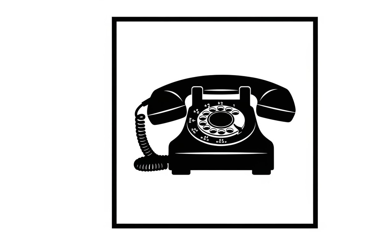 A classic vintage phone silhouette, an Illustration by Amazin_art (Photo 16 of 25)