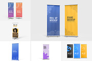 Roll-Up Banner Display Mockup Bundle, an Advertising Mockup by graphypix (Thumbnail 2 of 14)