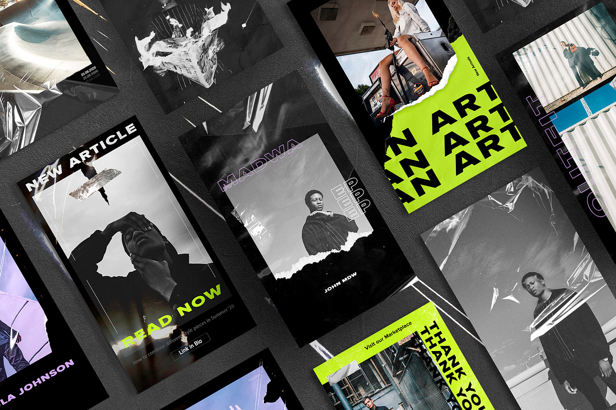 ACID Instagram Stories & Posts, a Social Media Template by Stories Collective (Photo 2 of 5)